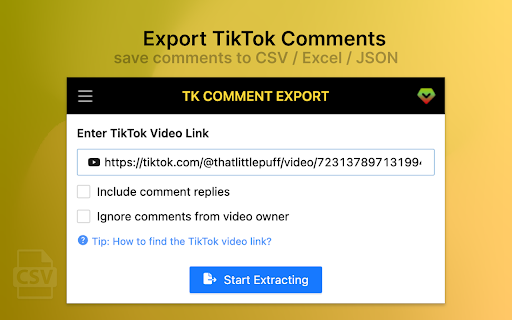 TikComments - Export TikTok Comments