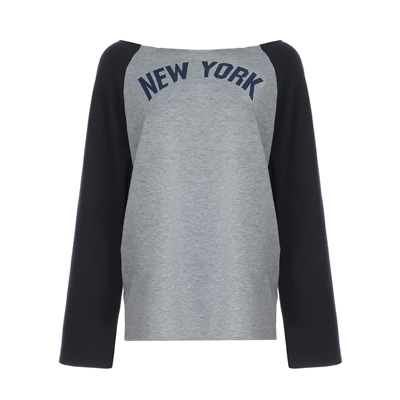 Camiseta estampada com letras em cores contrastantes casuais da American Street