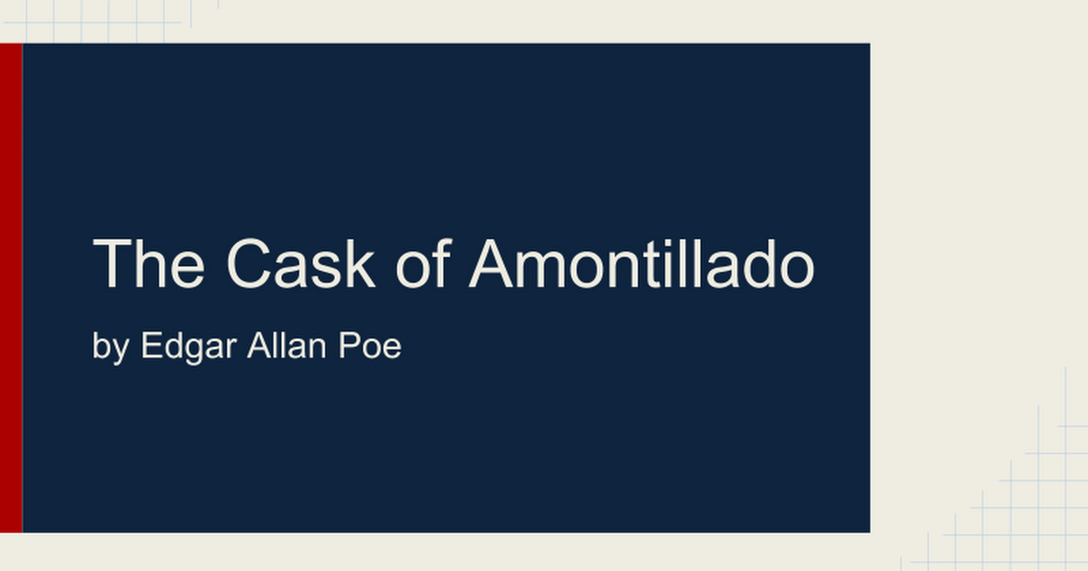 what is the exposition in the cask of amontillado