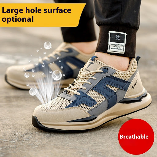 Title 2, Summer Breathable Safety Shoes for Men. Lightwe...