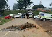 Hundreds of people protested outside the Ntunjambili hospital on Thursday near KwaDukuza north of Durban after several people who tested positive for Covid-19 were admitted. 