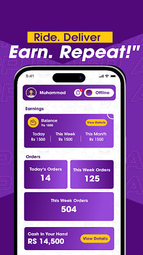 Screenshot FoodPapa Rider