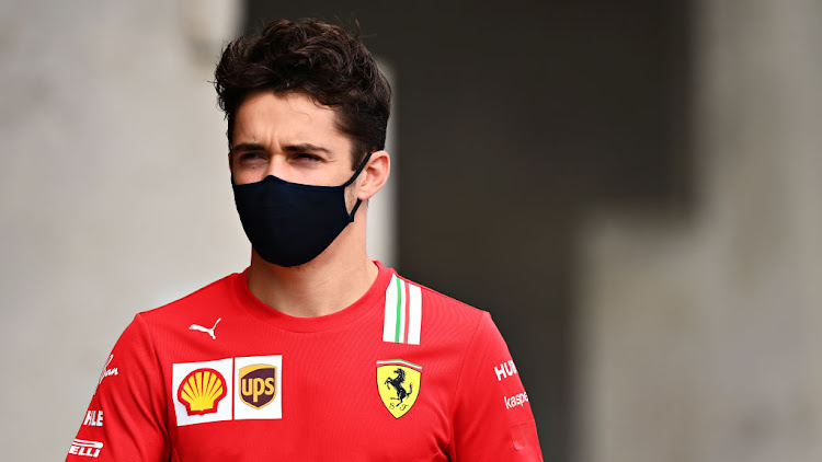 Charles Leclerc of Monaco and Ferrari arrives in the paddock during previews for the F1 Grand Prix of Hungary at Hungaroring on July 16 2020 in Budapest, Hungary.