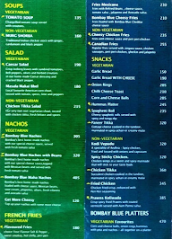 Bombay Blue menu 1