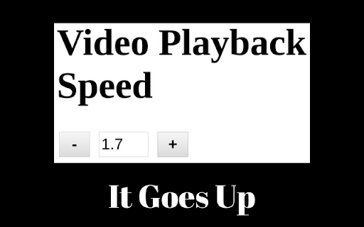 Video Playback Speed