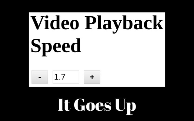 Video Playback Speed chrome extension