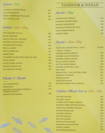 Bijoli Caterer menu 