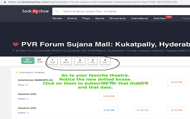 BookMyShow Ticket Notifier