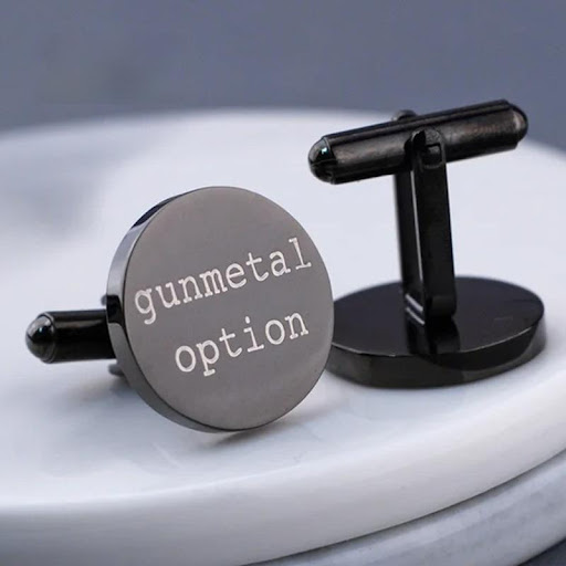 Title 4, Mens Suit High-Grade Cufflinks with Engraved N...