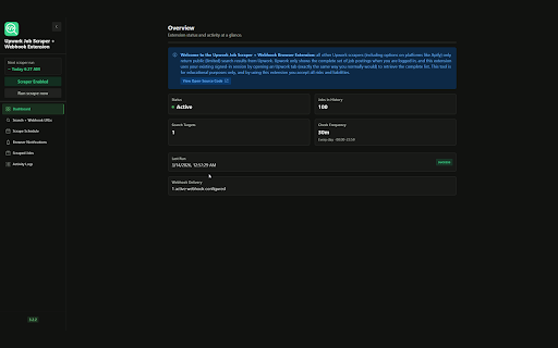 Upwork Job Scraper screenshot 1