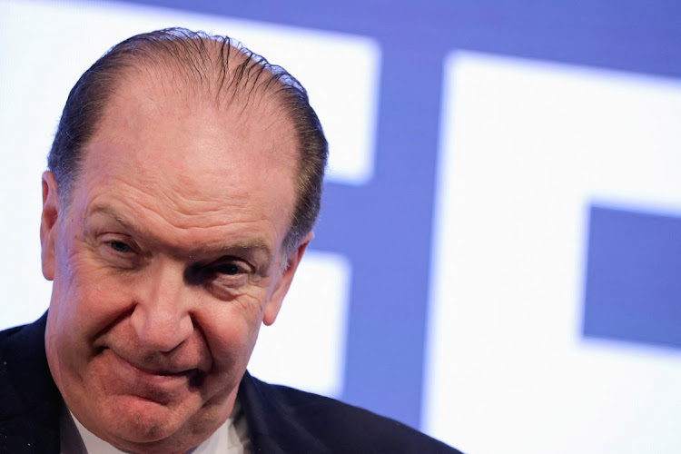 World Bank president David Malpass, December 1 2022. File picture: REUTERS/ANDREW KELLY.