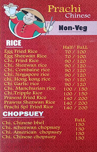 Prachi Chinese menu 2