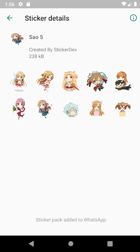 Sword Art Online Sticker WA - v5.3.3