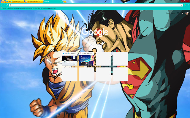 Legendary FIGHT - Goku vs. Superman Wallpaper chrome extension