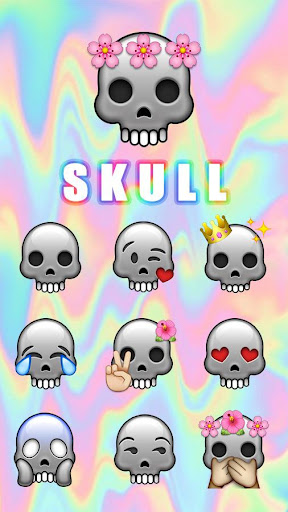 GO Keyboard Sticker Skull