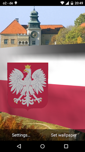 Poland Flag Live Wallpaper 3D