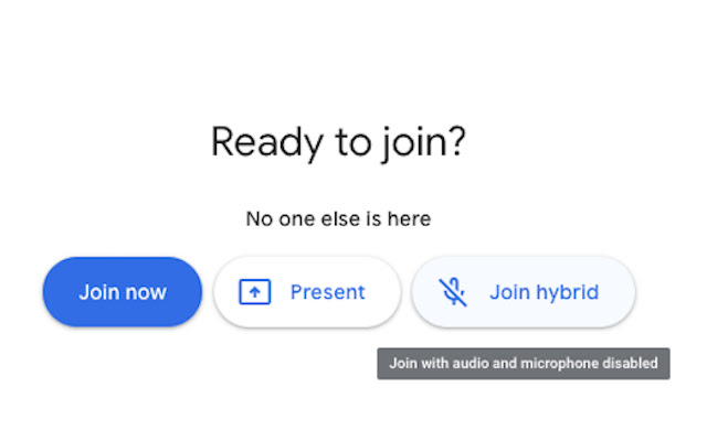Hybrid Google Meet chrome extension