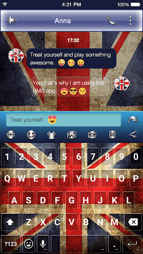 UK Keyboard Emoji Skin  screenshots 3