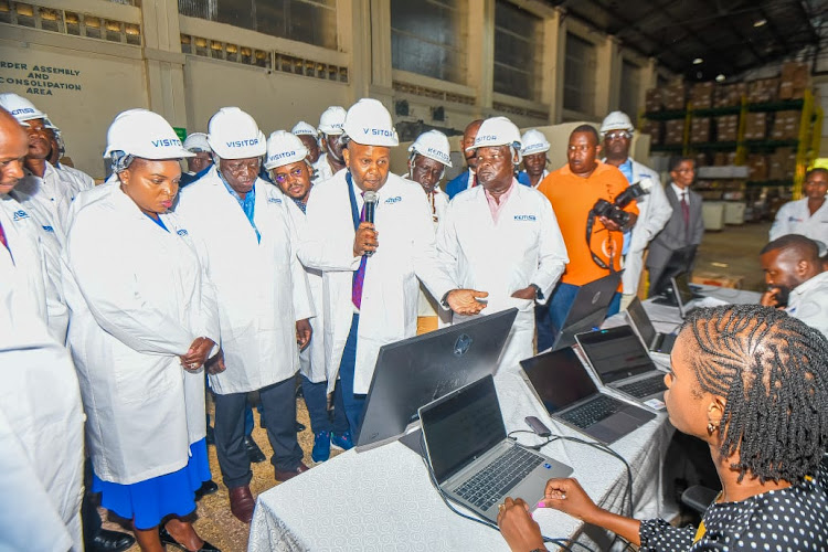 Health CS Susan Nakhumicha during the launch of the Kemsa Kisumu Regional Distribution Center on March 6, 2024.