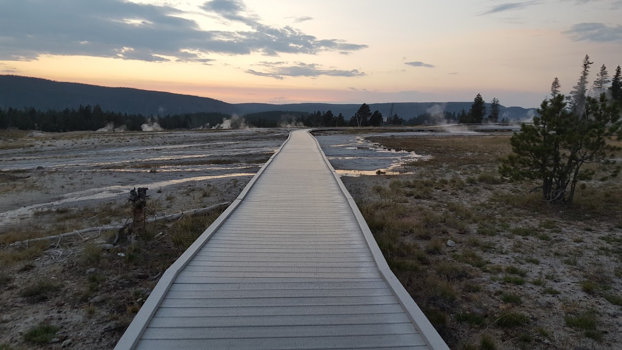 Sunset at Old Faithful Lodge