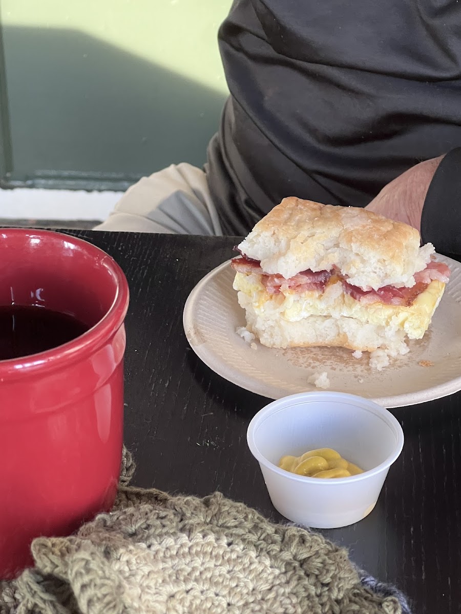 Biscuit and coffee