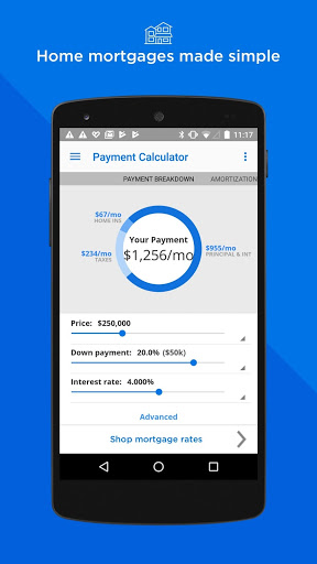 Screenshot Mortgage by Zillow: Calculator