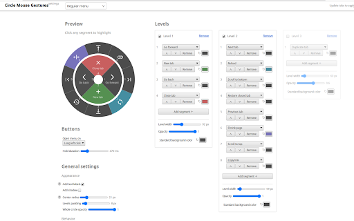 Circle Mouse Gestures (pie menu)