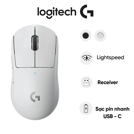 Chuột gaming không dây Logitech Pro X Superlight 2 (Trắng)