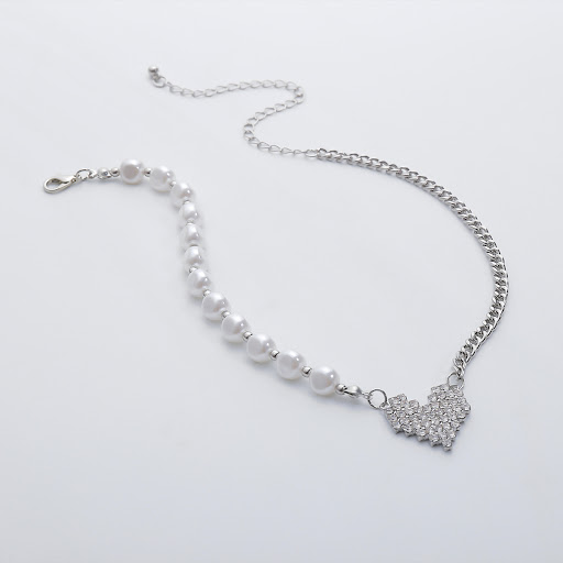 Title 2, Womens Personality Pearl Chain Necklace, Creat...
