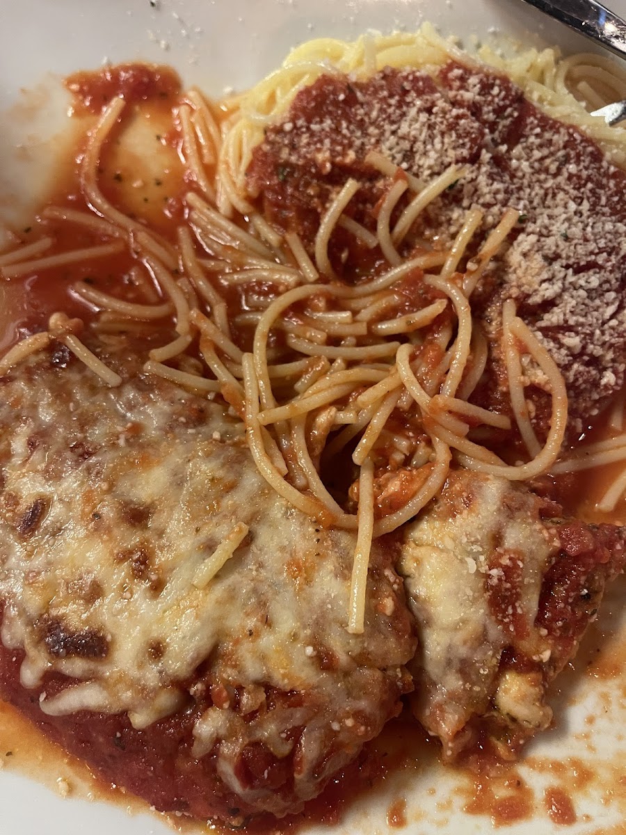 GF Grilled chicken Parmesan