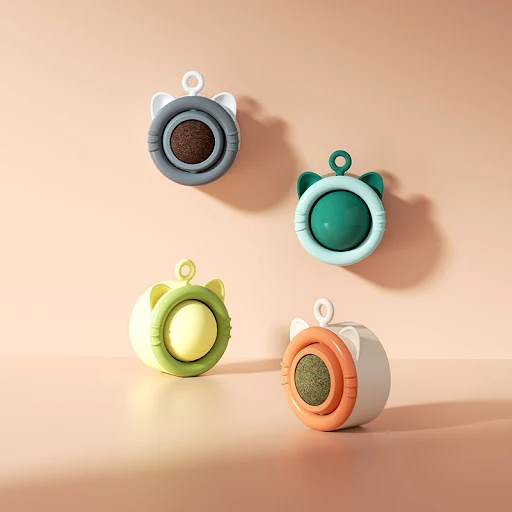 Spin catnip ball against the wall happy ball,cat treats cat candy cat self-hilarious toys grinding teeth teasing ,cat to