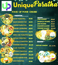 Unique Paratha menu 1