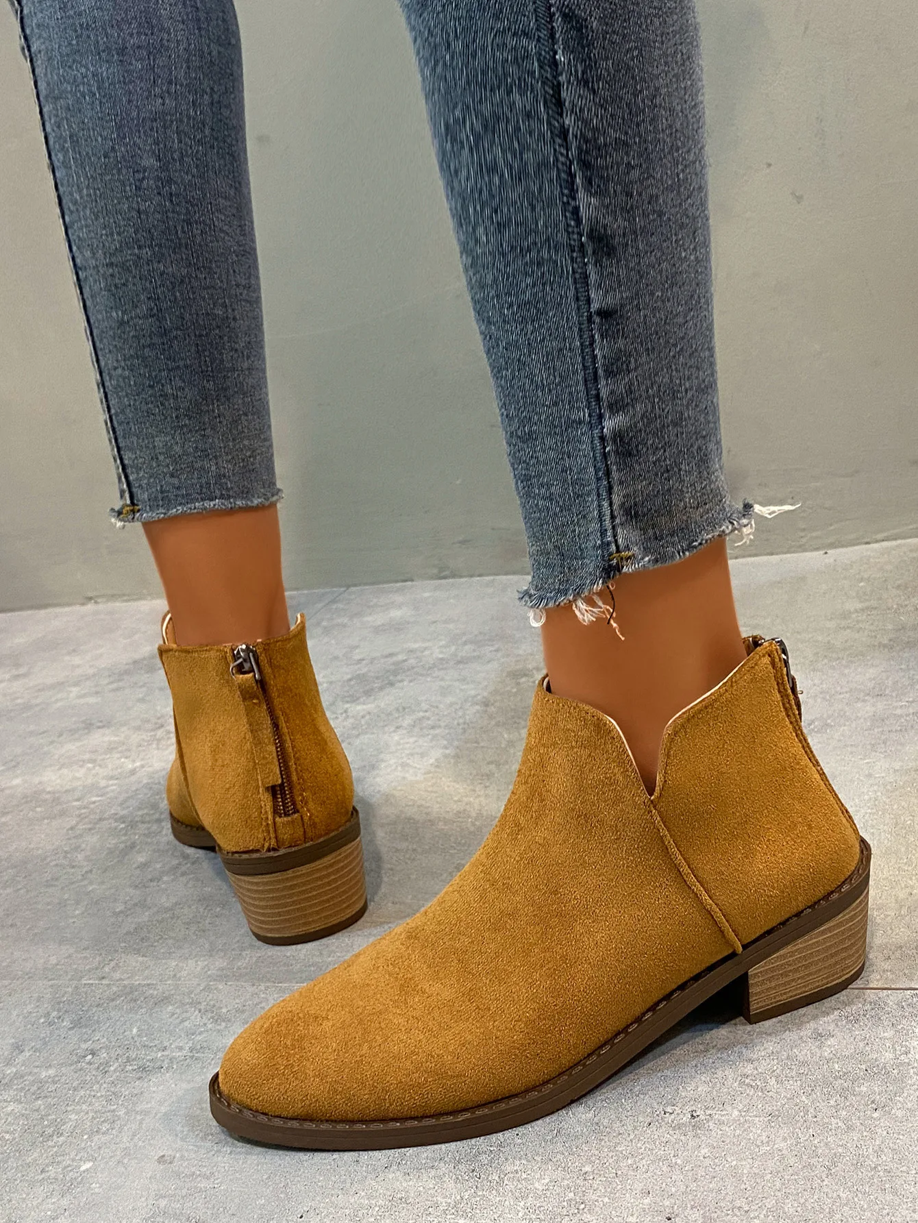 Title 21, Botines Martin para mujer de talla grande con p...