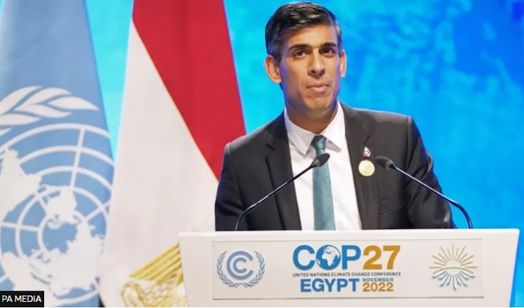 Prime Minister Rishi Sunak addressed leaders at COP27 in Egypt