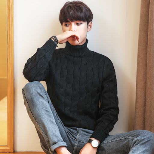 Title 6, Winter Padded Pullover Turtleneck Mens Sweater...