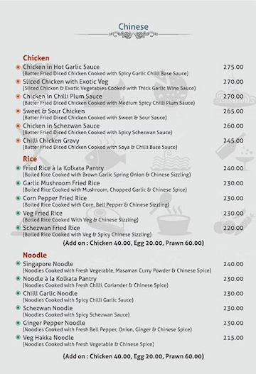 Kolkata Pantry menu 
