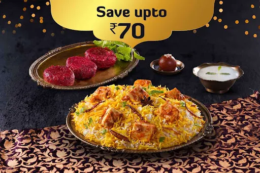 Shahi Veg Biryani & Kebab Combo (Serves 1)