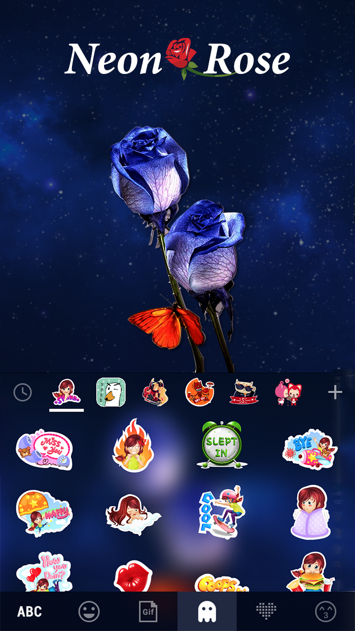 Neon Rose Theme for iKeyboard Screen 2