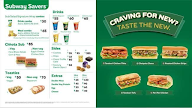 Subway menu 4