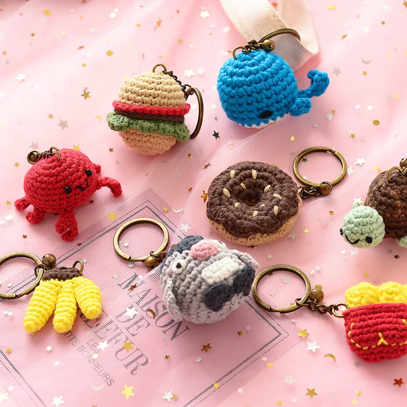 Schattige Ins handgeweven sleutelhanger cirkel voor meisjes. Een stijlvolle accessoire voor sleutels, tassen en rugzakken.