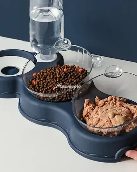 Pet Cat Bowl Automatic Feeder 3-in-1 Dog Cat Food Bowl Wi... - 3