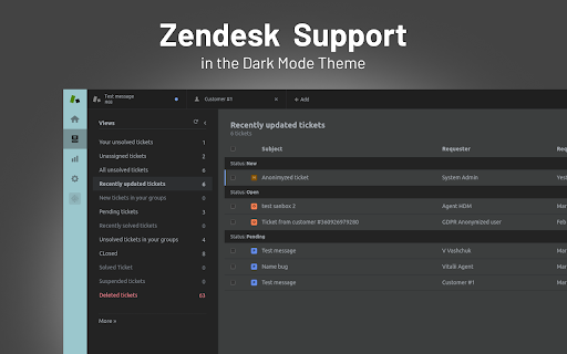 Zendesk Dark Mode Theme