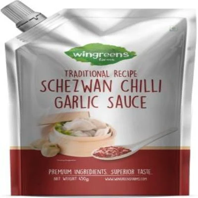 Wingreens Schezwan Chilli Garlic Sauce Spout 450G