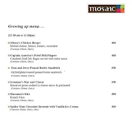 Mosaic - Crowne Plaza Greater menu 3