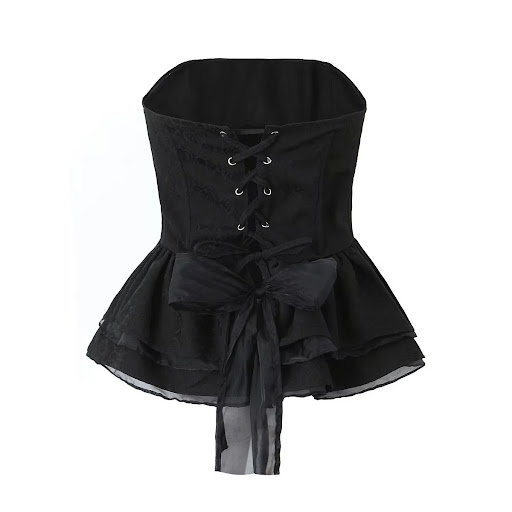 Title 5, Womens Fashion Personality Ruffled Tube Top. E...