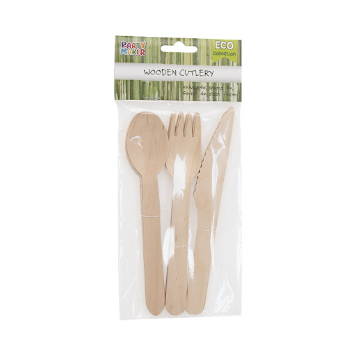 Title 1, Disposable Wooden Knife Fork And Spoon Set Envi...