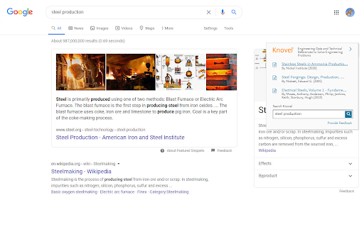 Knovel Browser Extension