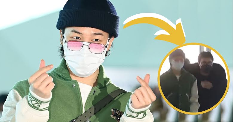 BTS' Jimin poses at airport before departure