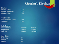 Geethu's Kitchen menu 1