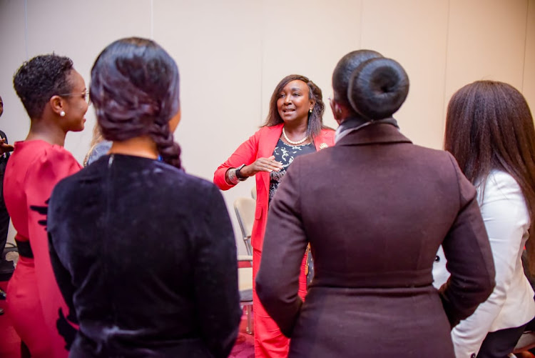 Deputy National Assembly Speaker Gladys Boss Shollei engages with Women Rights advocates at the Convention at the Radisson Blu Hotel, Upperhill, Nairobi. November 15,2022.